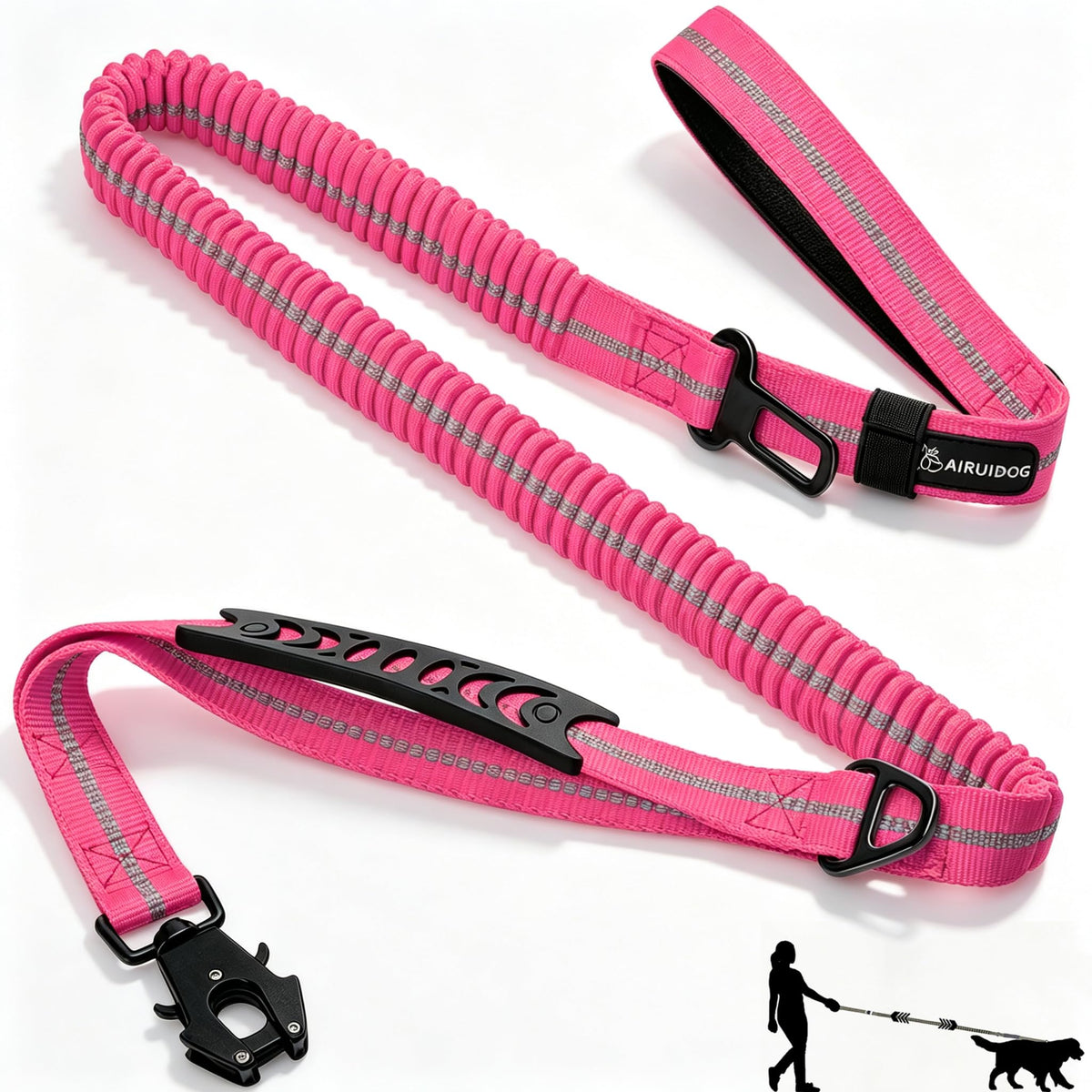Heavy Duty Tactical Bungee Dog Leash for Large Dogs that Pull