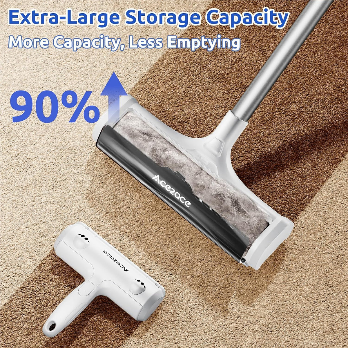 ACE2ACE A3 Pro Carpet Roller for Pet Hair, Carpet Pet Hair Removal Tool