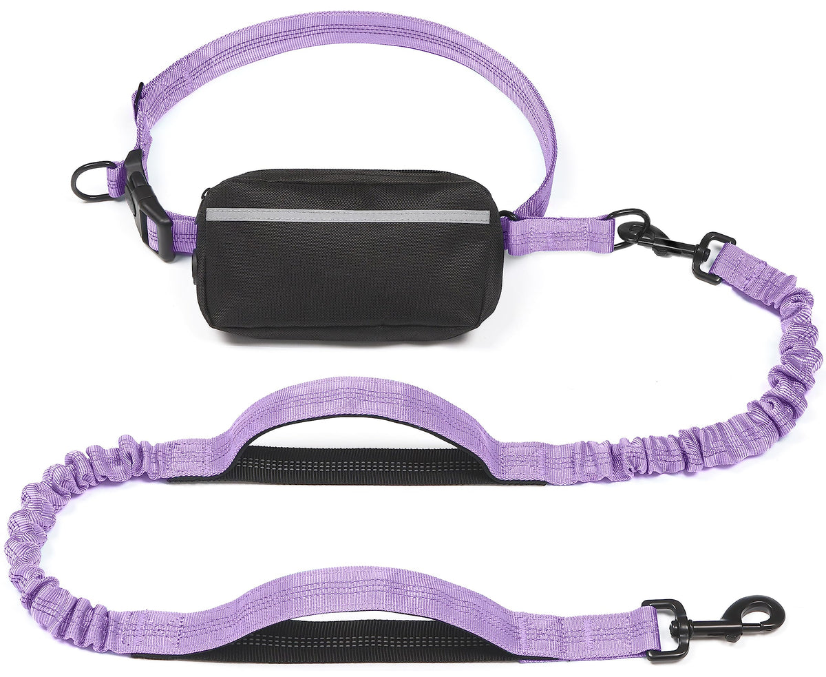 iYoShop Hands Free Dog Leash with Zipper Pouch, Large, Military Green