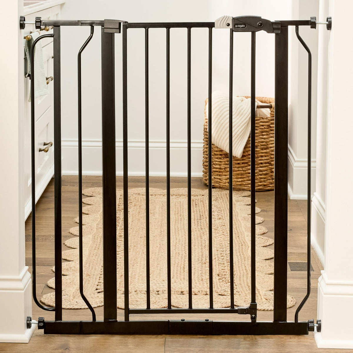 Regalo Safety 29"-49" Extra Wide Baby Gate, Bottom of Stairs & Doorways